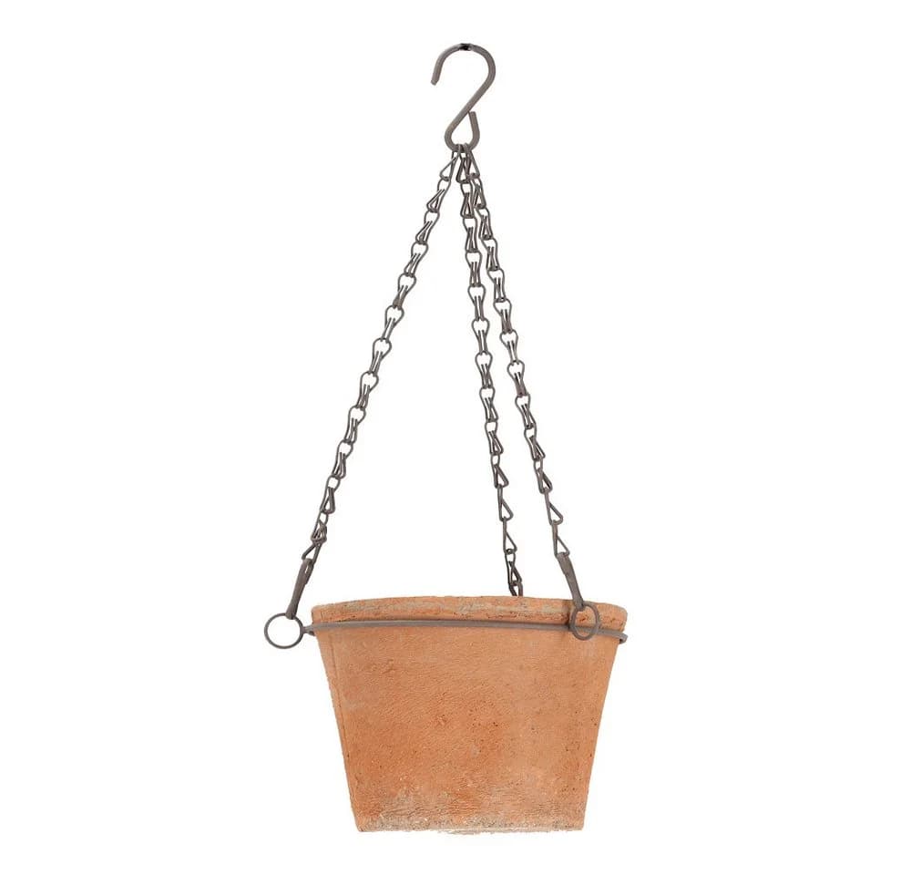 Esschert Design Hängender Übertopf Terracotta Metall