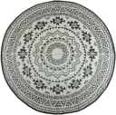 esschert design Outdoorteppich OC18 Rund Schwarz/Weiß Bild 1