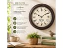 esschert design Wanduhr mit Vogelgezwitscher 29,8 cm Braun Bild 1