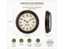 esschert design Wanduhr mit Vogelgezwitscher 29,8 cm Braun Bild 5