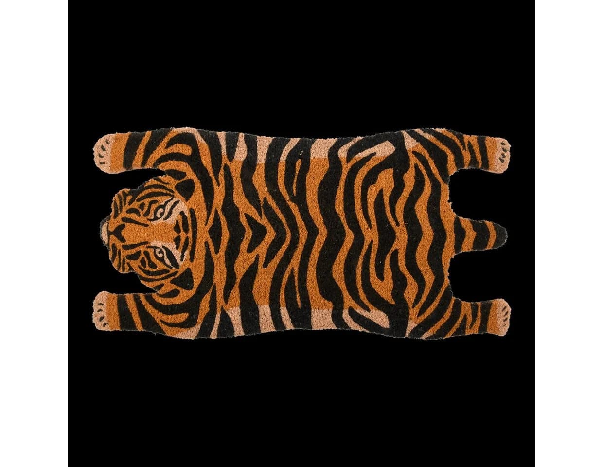 Esschert Design Fußmatte Tiger Kokosfaser Orange Schwarz