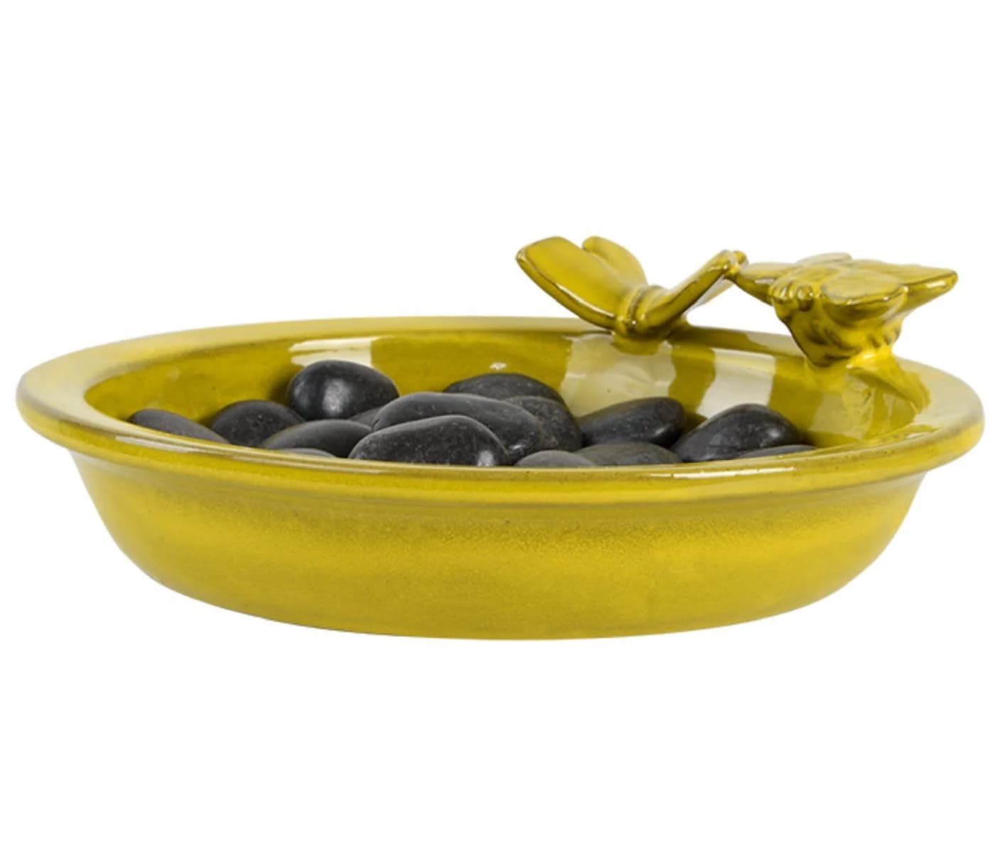esschert design Vogeltränke Bienen & Schmetterlinge Gelb 27cm - Bild 2