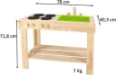 Kinder Matschküche Kiefernholz Kochfeld Spüle Esschert Design Bild 1