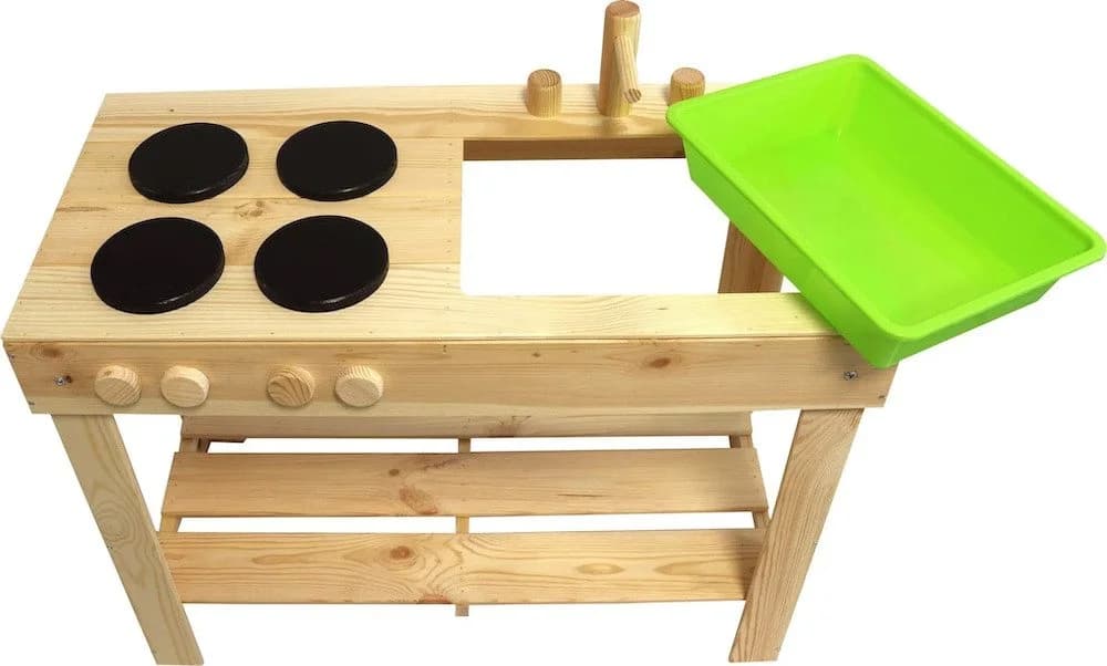 Kinder Matschküche Kiefernholz Kochfeld Spüle Esschert Design - Bild 5
