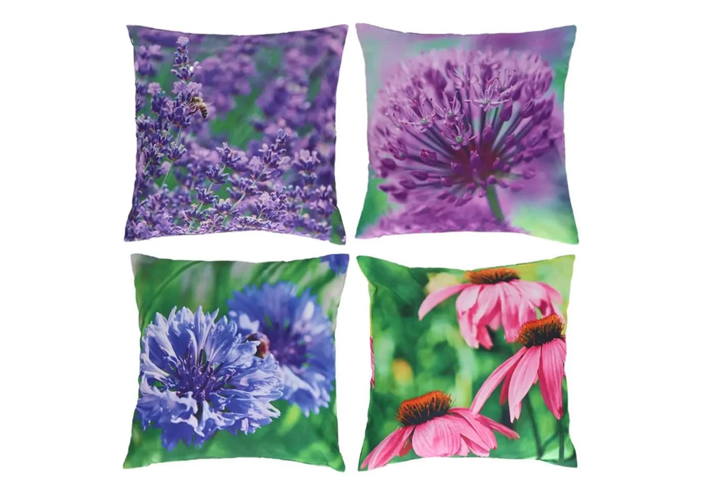 esschert design Dekokissen Outdoor Blumenmuster Polyester