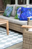 esschert design Dekokissen Outdoor Blumenmuster Polyester Bild 3