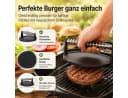 esschert design Burgerpresse Gusseisen mit Grillmuster & Holzgriff Bild 1