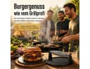esschert design Burgerpresse Gusseisen mit Grillmuster & Holzgriff Bild 4
