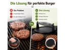 esschert design Burgerpresse Gusseisen mit Grillmuster & Holzgriff Bild 5
