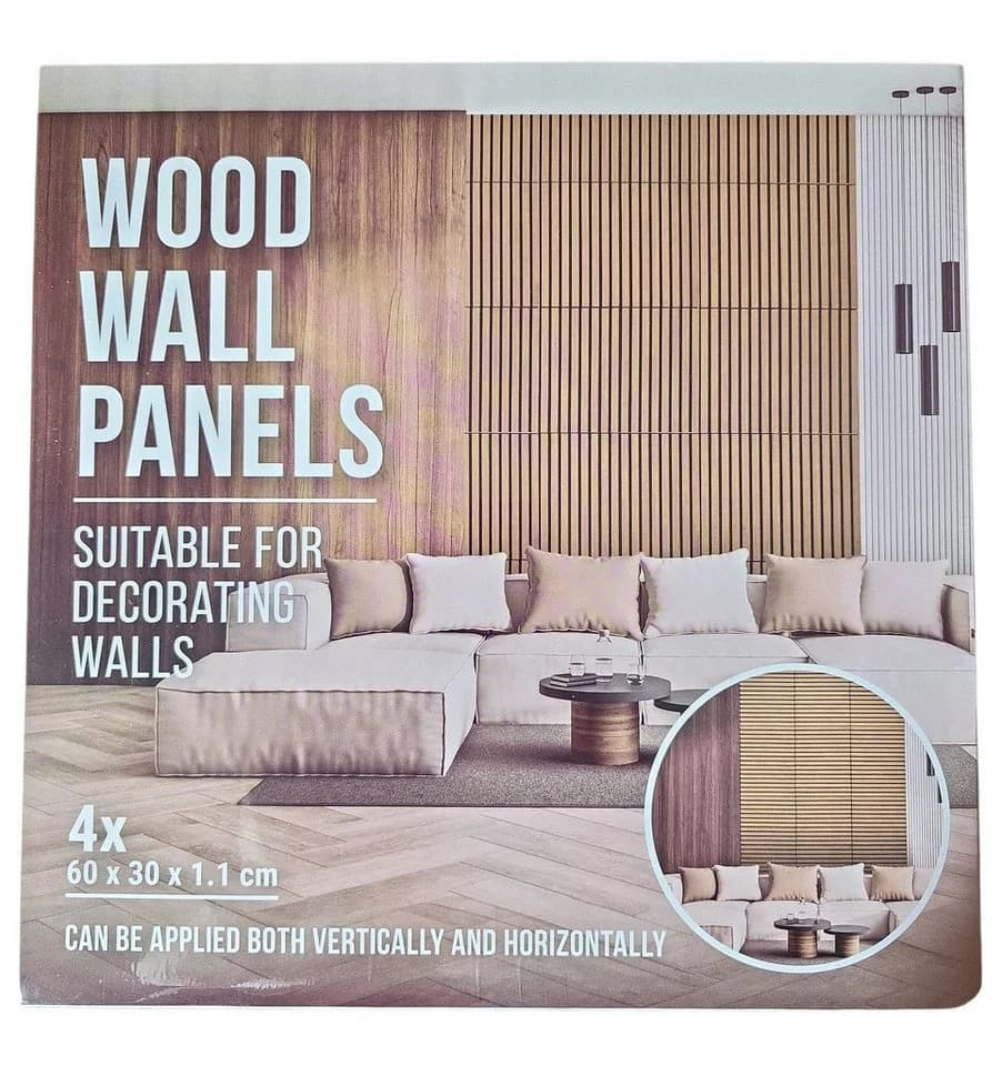 Spectrum Wandpaneel Holz 60x30cm 4er-Pack Braun Schallschutz - Bild 2