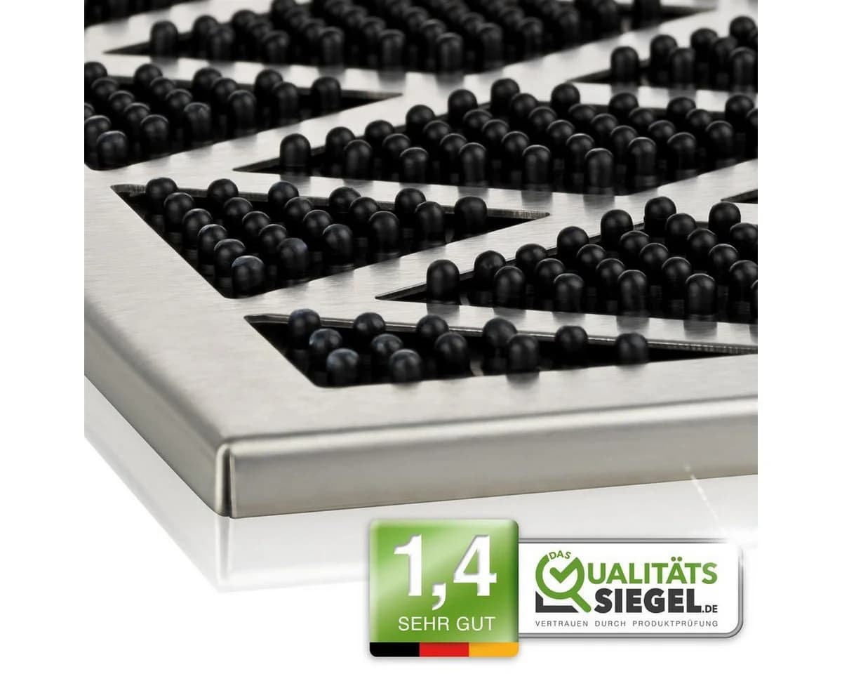 HEIMWERT Fußmatte Edelstahl Schuhabstreifer Silber - Bild 5