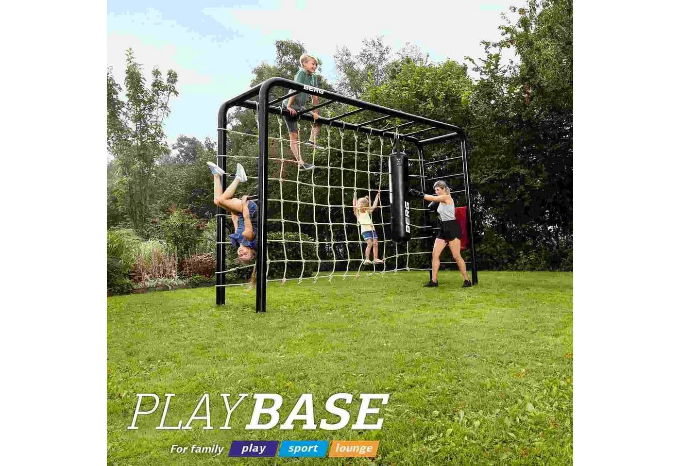 BERG PlayBase L Klettergerüst Schwarz mit Reckstange - Bild 5