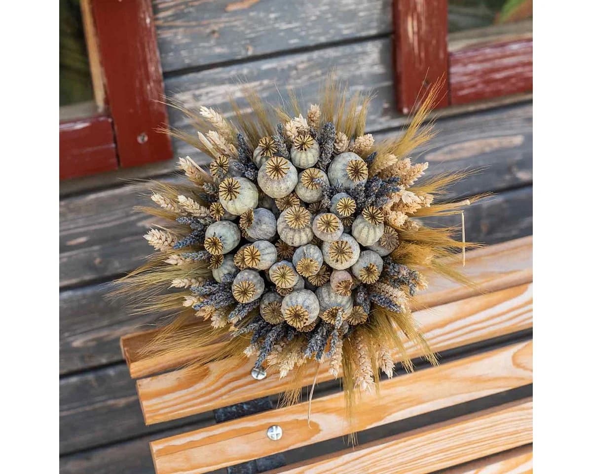 Viana Trockenblume Natürlicher Weizenbund Deko Herbst Erntedank