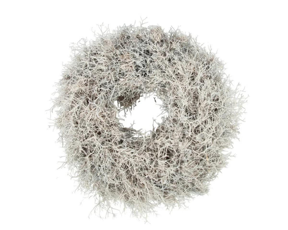 finehomegarden Dekokranz Iron Busch Ø35 cm Weiß - Bild 2
