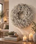 finehomegarden Dekokranz Iron Busch Ø35 cm Weiß Bild 4