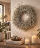 finehomegarden Dekokranz Iron Busch 35 cm Platin Naturdeko Bild 4