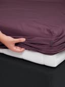 Essenza Spannbettlaken Premium Percale Uni Marsala Bild 1