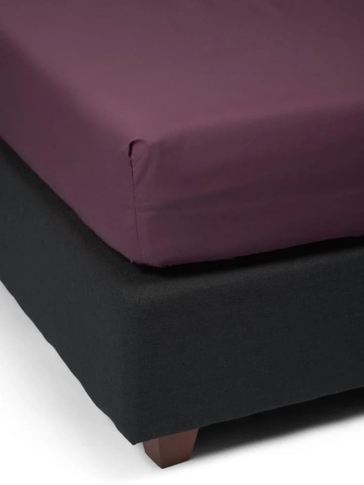 Essenza Spannbettlaken Premium Percale Uni Marsala - Bild 3