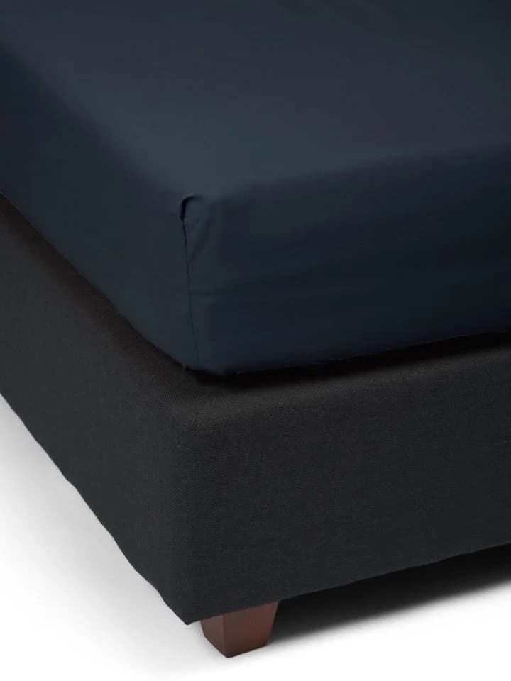 ESSENZA Spannbettlaken Premium Perkal Blau Uni - Bild 3