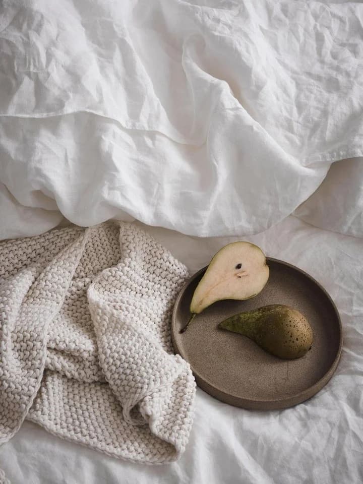 Marc O'Polo Home Plaid Nordic Knit Oatmeal Bio-Baumwolle