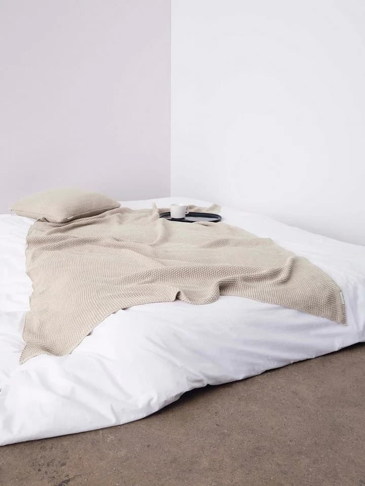 Marc O'Polo Home Plaid Nordic Knit Oatmeal Bio-Baumwolle - Bild 5