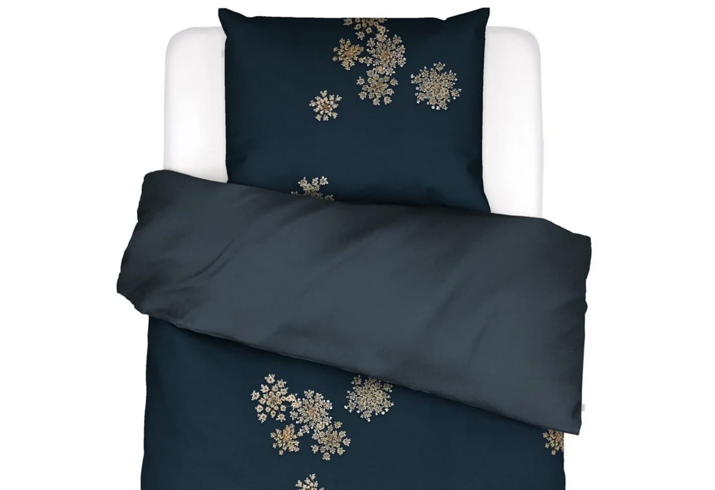 Essenza Bettwäsche Lauren Indigo Blue Satin 2-teilig Floral