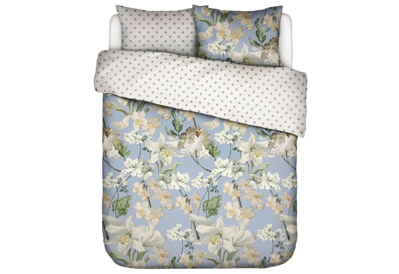 Essenza Wendebettwäsche Rosalee Satin Floral Blau - Bild 4