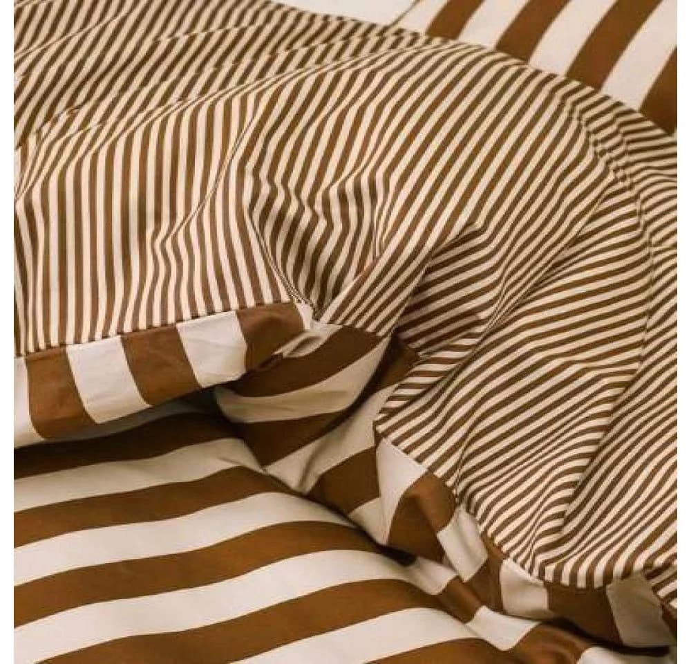Marc O'Polo Home Bettwäsche Classic Stripe Toffee Brown Satin - Bild 3