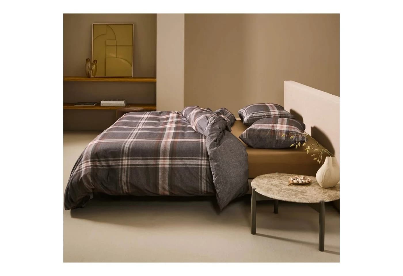 Essenza Wendebettwäsche Valentina Grey Flanell 2-teilig Karo Grau - Bild 5