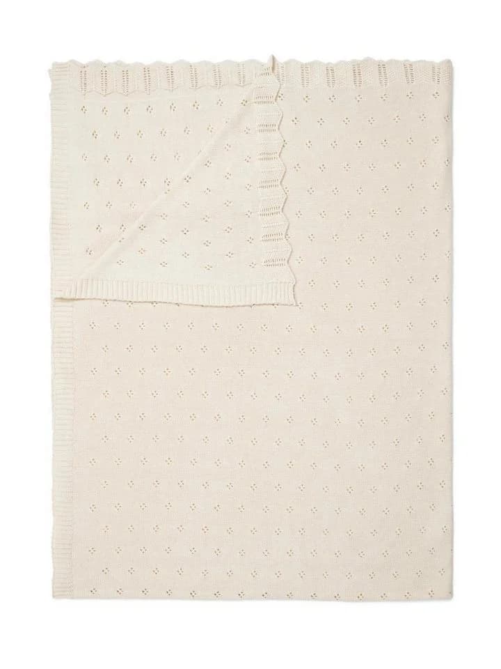 Essenza Plaid Knitted Ajour aus Bio-Baumwolle Weiß - Bild 2