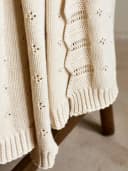 Essenza Plaid Knitted Ajour aus Bio-Baumwolle Weiß Bild 5