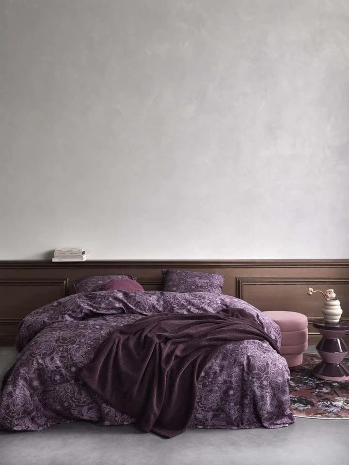 ESSENZA Teddy-Plaid Lila Unifarben Super Weich - Bild 4