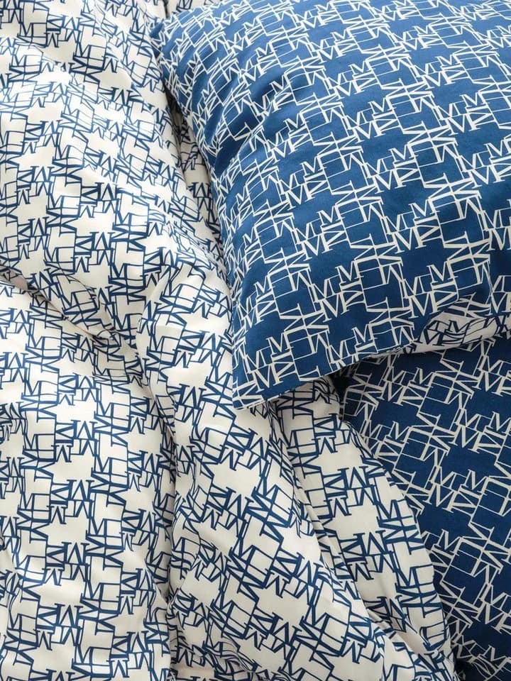 Marc O'Polo Home Bettwäsche Monogram Satin 2-teilig Blau Graphik-Print - Bild 3