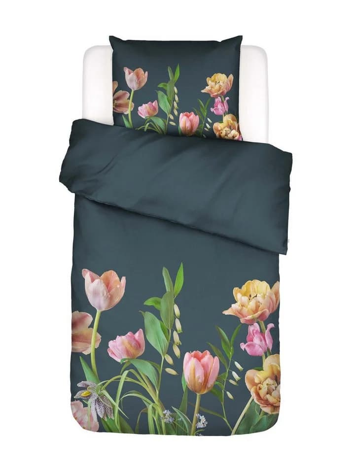 ESSENZA Bettwäsche Eloise Satin 2-teilig Floral Grau - Bild 2