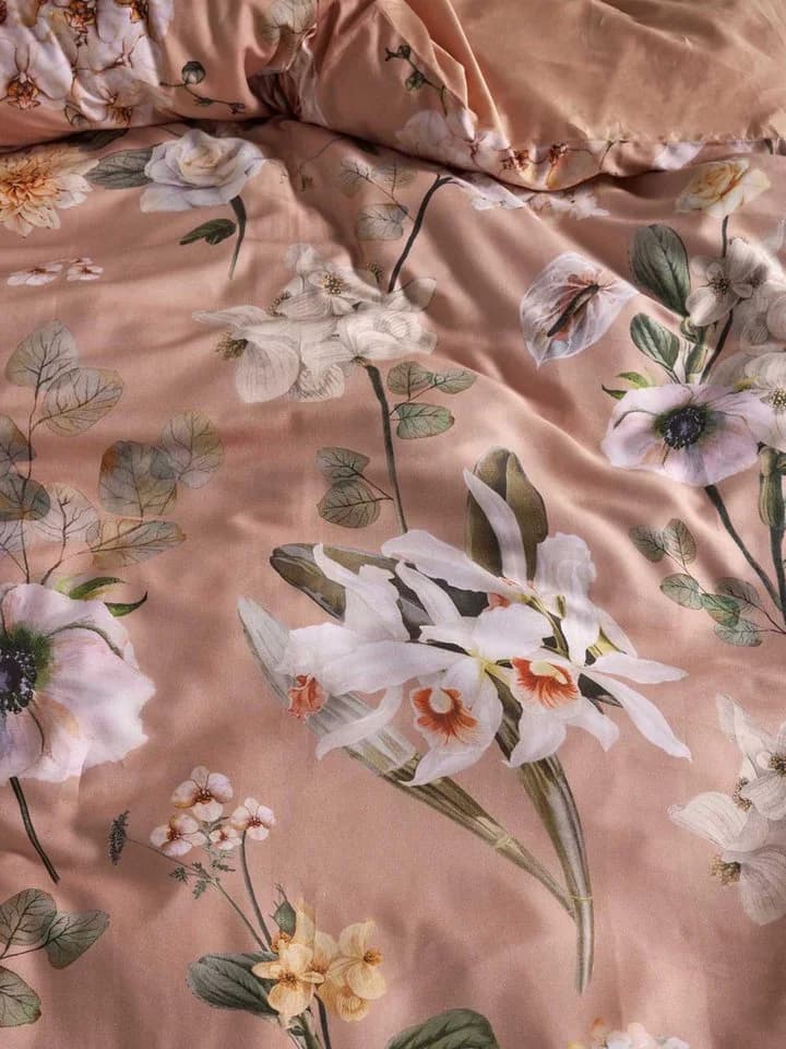 Essenza Bettwäsche Noe Satin 2-teilig Weiß/Beige Floral - Bild 4
