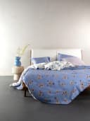 Essenza Bettwäsche Fiora Satin 2-teilig Blau-Violett Floral Bild 1