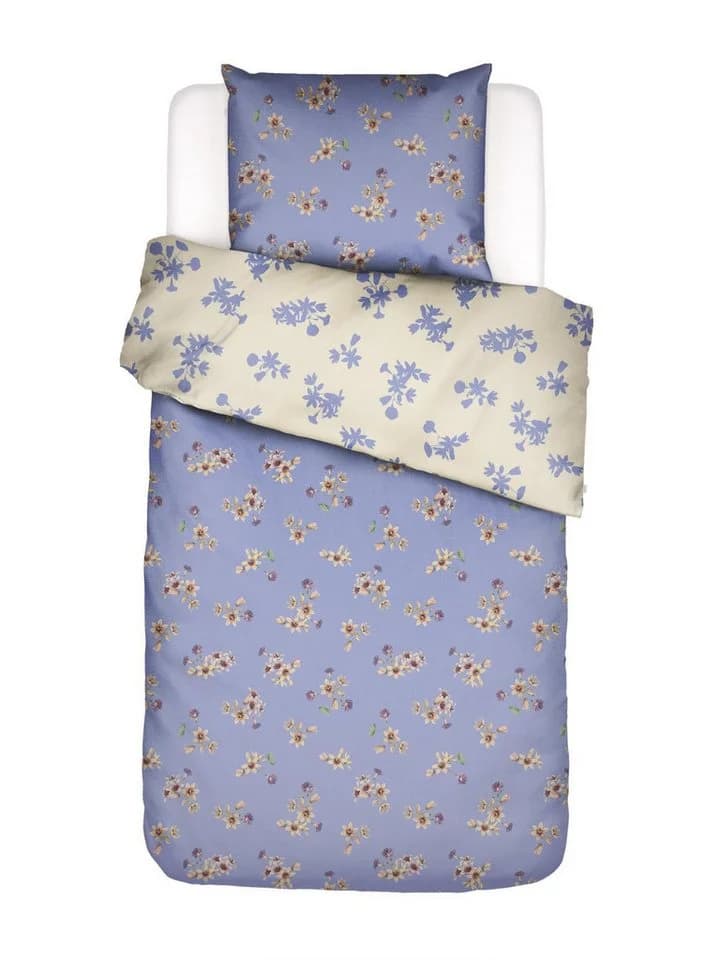 Essenza Bettwäsche Fiora Satin 2-teilig Blau-Violett Floral - Bild 2