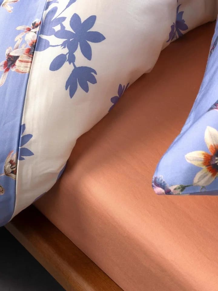 Essenza Bettwäsche Fiora Satin 2-teilig Blau-Violett Floral - Bild 3