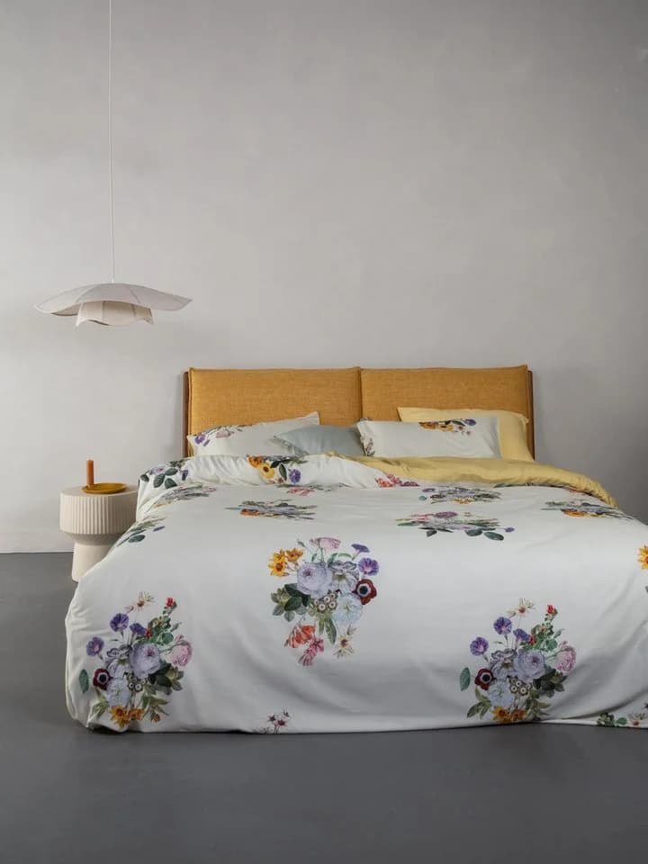 Essenza Bettwäsche Laurine Satin 3-teilig Floral Beige
