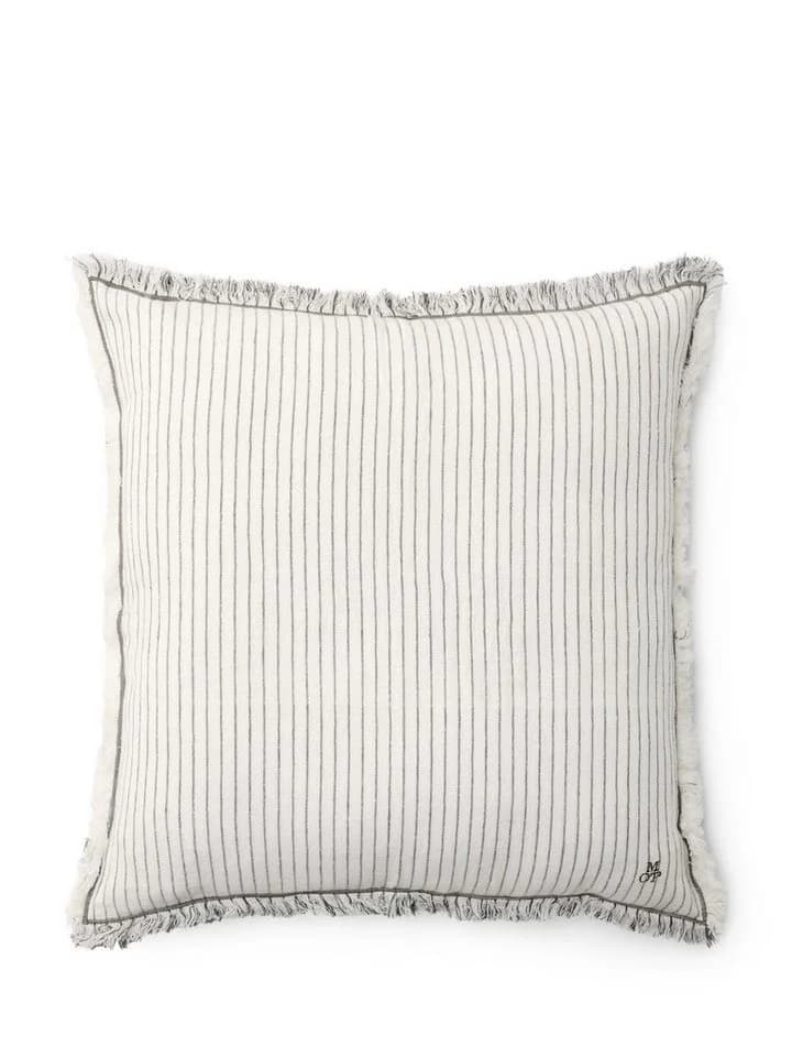 Marc O'Polo Home Dekokissen Fine Stripe Grau Bio-Baumwoll-Leinen-Mix - Bild 2