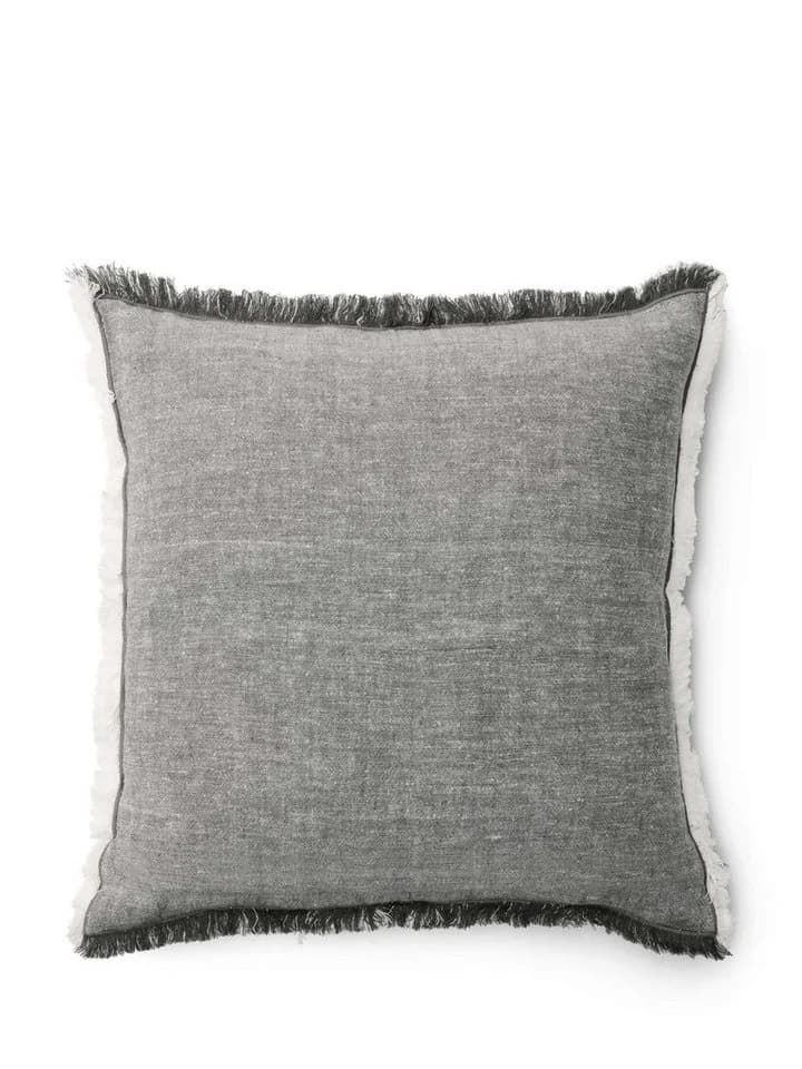 Marc O'Polo Home Dekokissen Fine Stripe Grau Bio-Baumwoll-Leinen-Mix - Bild 5