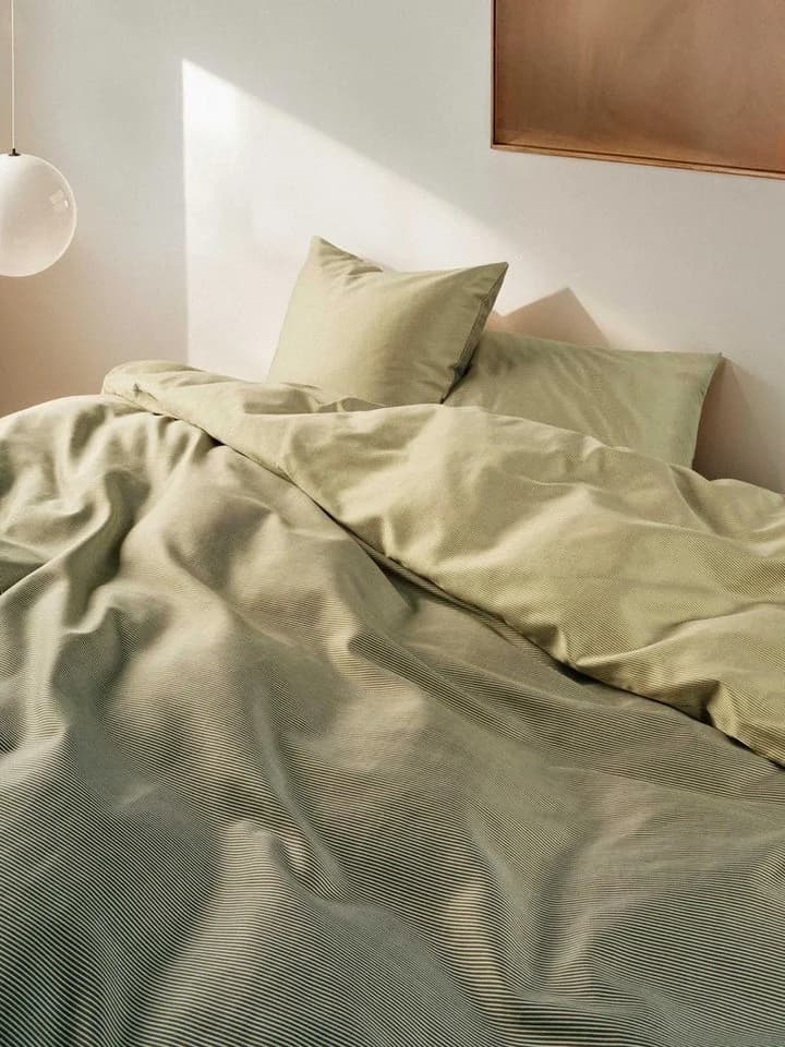 Marc O'Polo Home Bettwäsche Jorn Satin Grün Gestreift 3-teilig - Bild 4
