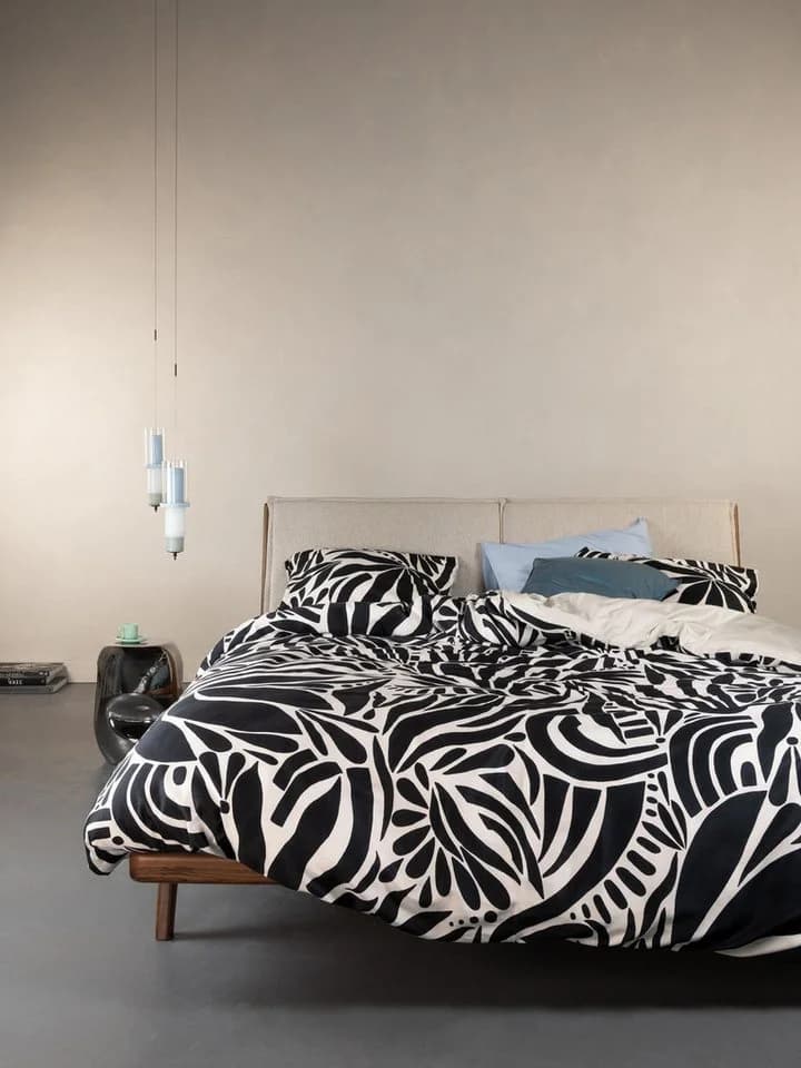Essenza Bettwäsche Allori Satin 3-teilig Grau Abstrakt