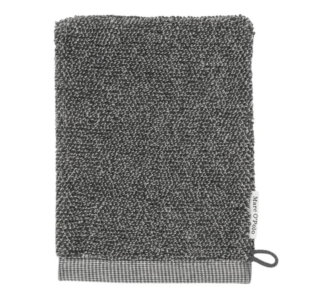 MARC O'POLO Timeless Melange Waschhandschuh Anthracite Bio-Baumwolle