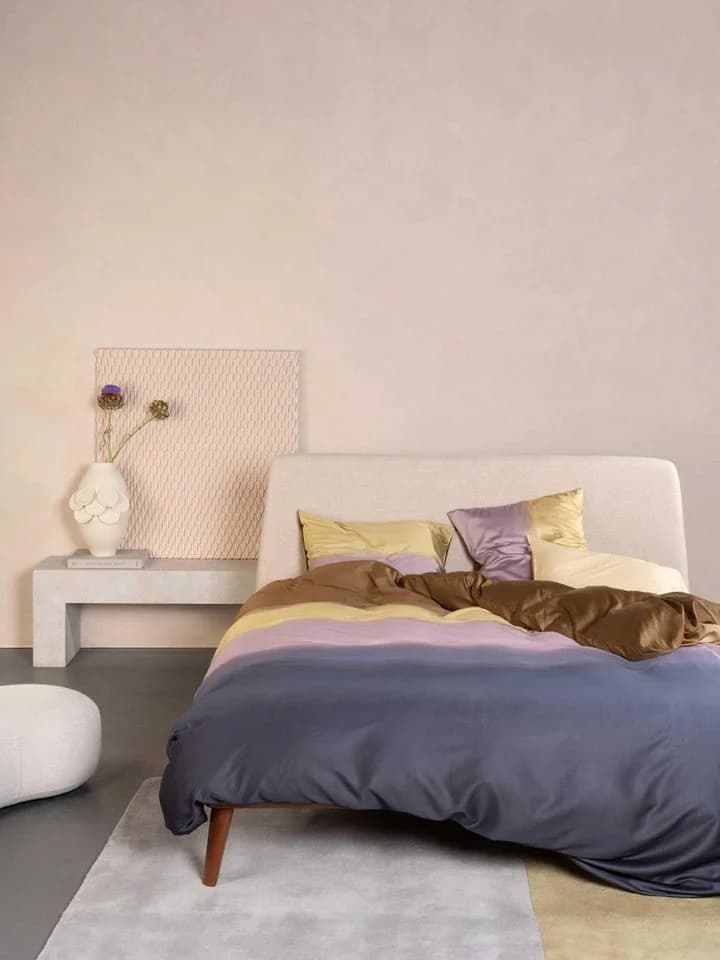 Essenza Bettwäsche Seraphina Satin 2-teilig mit Streifen Braun