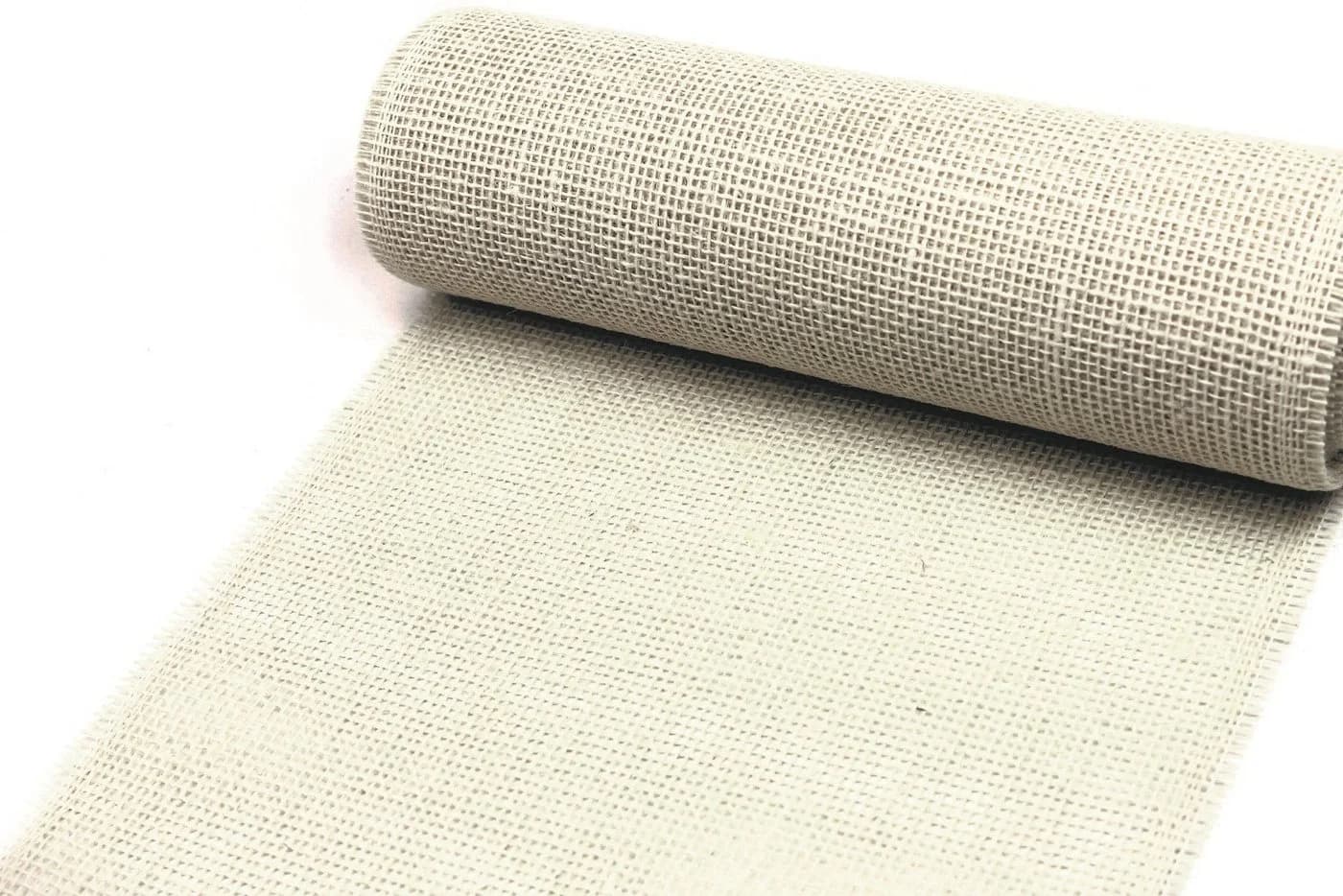 S.I. ZWARTZ BV Tischläufer Jute 30cm Weiß 5m