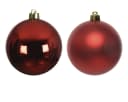 Kaemingk Weihnachtsbaumkugel 10cm 4 Stück - Weihnachtsrot Kunststoff Bild 1
