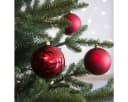 Kaemingk Weihnachtsbaumkugel 10cm 4 Stück - Weihnachtsrot Kunststoff Bild 3