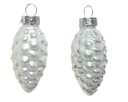 Kaemingk Christbaumschmuck Zapfen 6cm Glas 12 Stück Winterweiß Bild 1