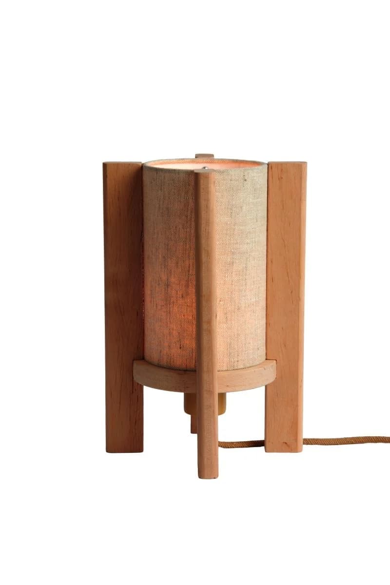 GOOD & MOJO Tischleuchte Corsica Natur Beige E27